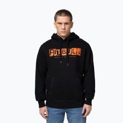 Bluza męska Pitbull Blacky Hooded. Czarne bluzy z kapturem męskie PITBULL, l, z bawełny. Za 249.99 zł.