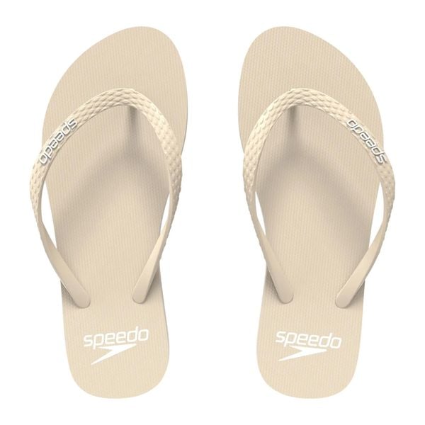 Klapki japonki antypoślizgowe damskie Speedo Flip Flop. Brązowe klapki damskie Speedo, bez wzorów, z materiału, bez obcasa. Za 77.99 zł.