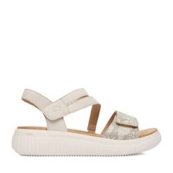 Sandały Remonte. Brązowe sandały damskie Remonte, bez wzorów, bez obcasa, na płaskiej podeszwie. Za 359.99 zł.