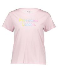 Pepe Jeans Koszulka w kolorze jasnoróżowym rozmiar: XL. Różowe bluzki damskie Pepe Jeans, xl, bez wzorów, z bawełny, bez kołnierzyka, bez ramiączek. Za 92.21 zł.
