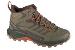 Buty trekkingowe męskie, Speed Strike 2 Mid WP. Zielone buty trekkingowe męskie MERRELL, z materiału, bez zapięcia, trekkingowe. Za 646.85 zł.