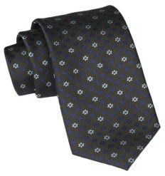 Męski Krawat Angelo di Monti - Brązowy w Grochy. Brązowe krawaty i muchy męskie Angelo di Monti, bez wzorów, z tkaniny, eleganckie. Za 45.00 zł.