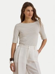 LAUREN RALPH LAUREN Bluzka Judy 200P13919001 Beżowy Regular Fit. Brązowe bluzki damskie Lauren Ralph Lauren, l, bez wzorów, z bawełny, bez ramiączek. Za 329.99 zł.