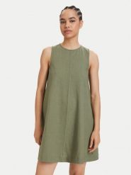 Tommy Jeans Sukienka letnia DW0DW22343 Zielony A-Line Fit. Zielone sukienki damskie Tommy Jeans, na lato, xl, bez wzorów, z jeansu, bez kołnierzyka, bez ramiączek. Za 409.99 zł.