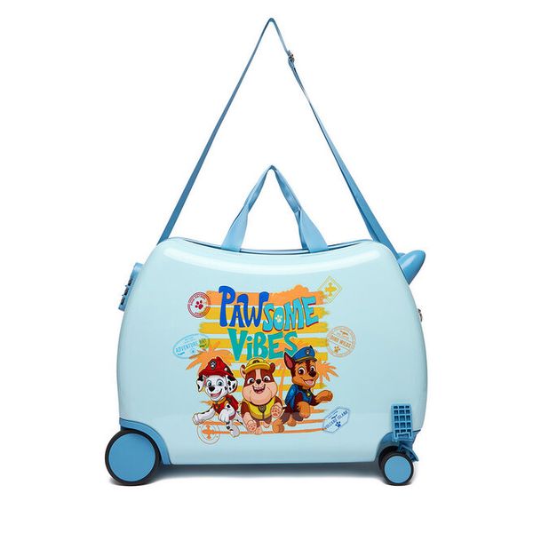 Walizka dziecięca Paw Patrol. Niebieskie walizki Paw Patrol, bez wzorów, małe. Za 219.99 zł.