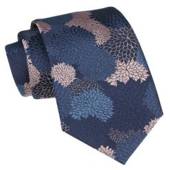 Klasyczny Krawat Męski - ALTIES - Kwiaty, Stonowane Kolory. Krawaty i muchy męskie Alties, bez wzorów, z tkaniny, eleganckie. Za 49.00 zł.