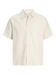 Jack & Jones Koszula Montauk 12293555 Kremowy Relaxed Fit. Białe koszule męskie Jack & Jones, m, bez wzorów, z bawełny, bez kołnierzyka, bez ramiączek. Za 169.99 zł.