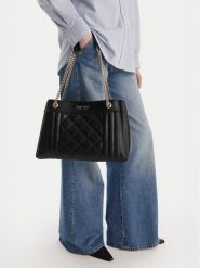 Nine West Torebka EO-Lafayette Luxe-LDA8706 Czarny. Czarne torebki klasyczne damskie Nine West, bez wzorów, z materiału, bez dodatków. Za 299.99 zł.