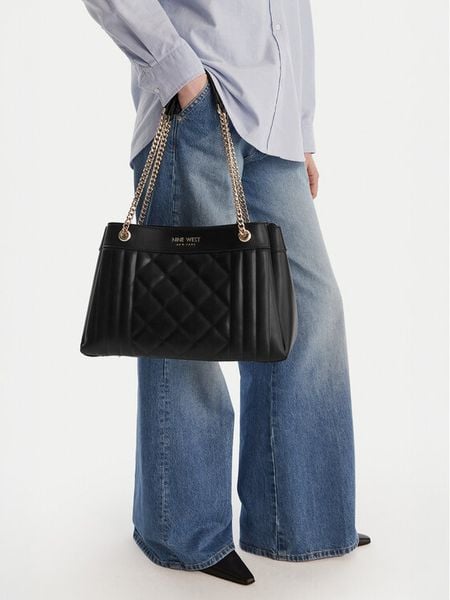 Nine West Torebka EO-Lafayette Luxe-LDA8706 Czarny. Czarne torebki klasyczne damskie Nine West, bez wzorów, z materiału, bez dodatków. Za 299.99 zł.