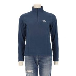 Second life - Kobaltowy polarowy sweter damski TNF - Jak nowy. Niebieskie swetry klasyczne damskie The North Face, z polaru, bez kołnierzyka. Za 126.86 zł.