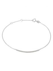 DIA DIAMONDS Srebrna bransoletka z diamentami rozmiar: onesize. Szare bransoletki damskie DIA DIAMONDS, srebrne. Za 339.00 zł.