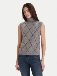 ViCOLO Golf 77069F Szary Regular Fit. Szare golfy damskie ViCOLO, m, bez wzorów, z wełny, bez ramiączek. Za 339.99 zł.