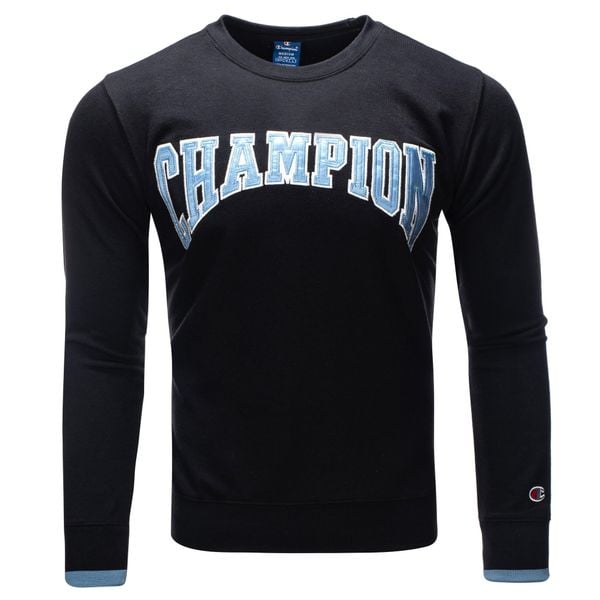 Bluza męska sportowa Champion 215748-S21-KK001. Czarne bluzy bez kaptura męskie CHAMPION, bez wzorów, z bawełny, eleganckie, bez kołnierzyka, bez ramiączek. Za 119.00 zł.