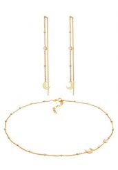 Elli Damski zestaw półksiężyc astro błyszczący kolczyki ze srebra 925 Sterling Silver z kamieniem księżycowym Zestawy 1 ct. Szare kolczyki damskie Elli, z kamieniem księżycowym, srebrne. Za 268.99 zł.