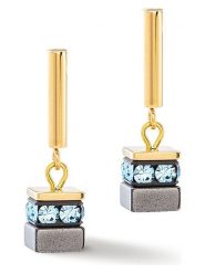 COEUR DE LION Kolczyki-wkrętki z hematytami i kryształami rozmiar: onesize. Niebieskie kolczyki damskie COEUR DE LION, z hematytem, ze stali. Za 130.99 zł.