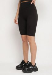 Czarne Casualowe Szorty Typu Kolarki Lidessa. Czarne szorty damskie Born2be, bez wzorów, eleganckie. Za 29.99 zł.