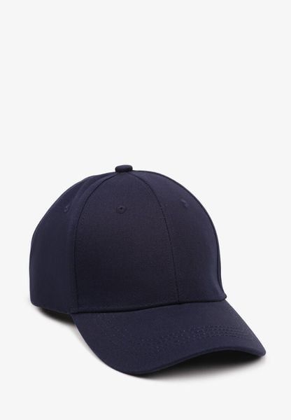 Granatowa Bawełniana Czapka z Daszkiem z Regulowanym Zapięciem Tilzeri. Niebieskie czapki z daszkiem damskie Born2be, bez wzorów, z bawełny. Za 29.99 zł.