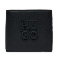 Portfel HUGO. Czarne portfele męskie Hugo, bez wzorów. Za 309.99 zł.