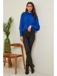 Joséfine Sweter "Karcag" w kolorze niebieskim rozmiar: S. Niebieskie golfy damskie Joséfine, s, bez wzorów, z kaszmiru, bez ramiączek. Za 165.99 zł.