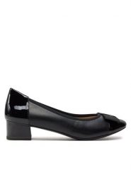 Caprice Czółenka 9-22307-42 Czarny. Czarne baleriny damskie Caprice, bez wzorów, ze skóry, bez obcasa. Za 165.99 zł.