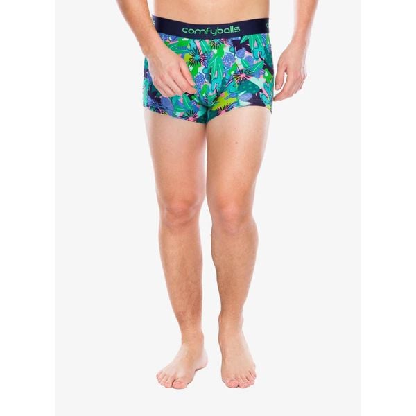 Bokserki termoaktywne męskie Comfyballs Regular Cotton. Zielone bokserki męskie COMFYBALLS, bez wzorów. Za 97.99 zł.