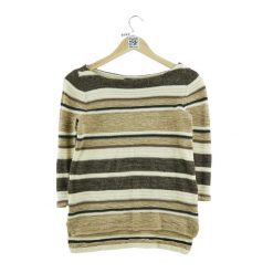 Kobieta Sweter lniany brązowy. Brązowe swetry klasyczne damskie Ralph Lauren, l, ze lnu, bez kołnierzyka. Za 59.60 zł.