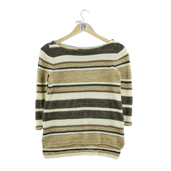 Kobieta Sweter lniany brązowy. Brązowe swetry klasyczne damskie Ralph Lauren, l, ze lnu, bez kołnierzyka. Za 59.60 zł.