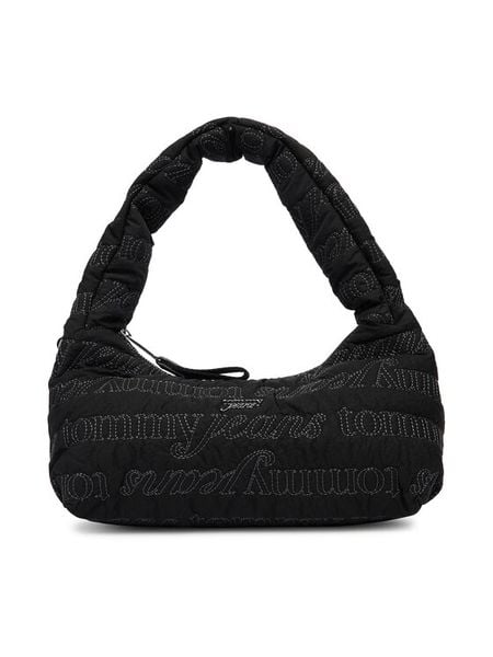 Tommy Jeans Torebka Tjw Icon Aop Shoulder Bag AW0AW18467 Czarny. Czarne torebki klasyczne damskie Tommy Jeans, bez wzorów, z jeansu, bez dodatków. Za 233.99 zł.