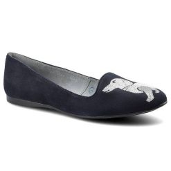 Granatowe Baleriny Maciejka Stylowe Damskie Buty. Niebieskie baleriny damskie Maciejka, z aplikacjami, bez obcasa, na płaskiej podeszwie. Za 159.00 zł.