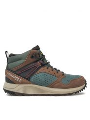 Merrell Trapery Wildwood Mid Ltr Wp J068031 Zielony. Zielone buty zimowe męskie MERRELL, ze skóry, bez zapięcia. Za 359.99 zł.