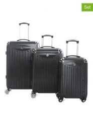 Geographical Norway 3-częściowy zestaw "Softless" w kolorze czarnym rozmiar: onesize. Czarne walizki Geographical Norway, bez wzorów, z materiału. Za 347.99 zł.