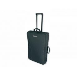 Torba transportowa z kółkami i teleskopowym uchwytem do wózków JuCadTravel. Czarne torebki klasyczne damskie JUCAD, bez wzorów, bez dodatków. Za 860.50 zł.