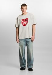 Koszulka sportowa męska Prosto Damage Target z krótkim rękawem. Szare t-shirty sportowe męskie Prosto., l, z bawełny, bez ramiączek. Za 124.99 zł.