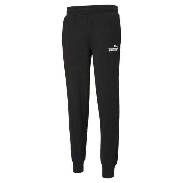 Męskie spodnie dresowe z logo Essentials PUMA Black. Czarne spodnie dresowe męskie Puma, z bawełny. W wyprzedaży za 184.05 zł.