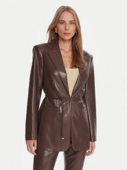 Marciano Guess Kurtka z imitacji skóry 5BGN04 7389A Brązowy Regular Fit. Brązowe kurtki damskie Marciano Guess, z aplikacjami, ze skóry, bez kaptura. Za 819.00 zł.