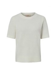 MOS MOSH Sweter z krótkim rękawem z wełny, moheru i alpaki - MMMape Kobiety biały, M. Białe swetry klasyczne damskie Mos Mosh, m, z dzianiny, bez kołnierzyka. Za 399.95 zł.