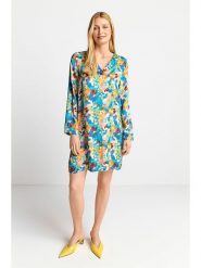 Rich & Royal Sukienka w kolorze turkusowo-pomarańczowym rozmiar: 38. Pomarańczowe sukienki damskie Rich & Royal, na co dzień, bez wzorów, z wiskozy, bez kołnierzyka, bez ramiączek, midi, proste. Za 196.24 zł.