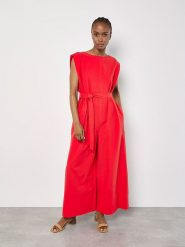 Apricot Kombinezon w kolorze czerwonym rozmiar: XL. Czerwone kombinezony damskie Apricot, xl, bez wzorów, z bawełny, bez kołnierzyka, bez ramiączek. Za 104.99 zł.