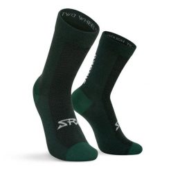 Skarpetki rowerowe unisex z wełną merino SRX Arbor Si. Zielone skarpetki męskie SIROKO, bez wzorów, z wełny. Za 84.00 zł.
