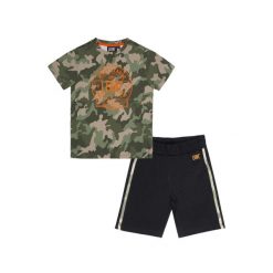 Koszulka z bawełna z kieszenie na czas wolny. Brązowe spodnie dresowe damskie LEONE 1947 APPAREL, bez wzorów, z bawełny, bez kołnierzyka. W wyprzedaży za 89.72 zł.