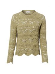 Marie Lund sweter z grubej dzianiny Kobiety Bawełna zielony, XL. Zielone swetry klasyczne damskie Marie Lund, xl, z bawełny, bez kołnierzyka. Za 129.95 zł.