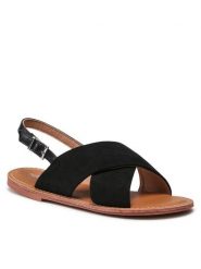 Nelli Blu Sandały CS21882-06 Czarny. Czarne sandały dziewczęce Nelli Blu, z materiału, bez zapięcia. Za 89.99 zł.