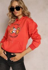 Pomarańczowa Bluza Kangurka z Nadrukiem i Kapturem Uvella. Brązowe bluzy z kapturem damskie Renee, l. Za 79.99 zł.