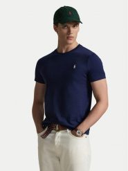Polo Ralph Lauren T-Shirt 710671438525 Granatowy Slim Fit. Niebieskie koszulki polo męskie Polo Ralph Lauren, m, bez wzorów, z bawełny, bez ramiączek. Za 359.99 zł.