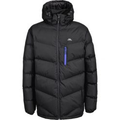 Kurtka Męska Ocieplana. Czarne kurtki męskie Trespass, l, bez wzorów, z materiału, z kapturem. Za 265.99 zł.
