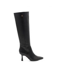 Nine West Kozaki MAIDA ZL23003-2CCP Czarny. Czarne kozaki damskie Nine West, ze skóry, bez obcasa, na szpilce. Za 230.99 zł.