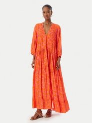 LOLA CASADEMUNT Sukienka letnia LS2616079 Pomarańczowy Relaxed Fit. Brązowe sukienki damskie lola casademunt, na lato, m, bez wzorów, z wiskozy, bez kołnierzyka, bez ramiączek. Za 543.99 zł.