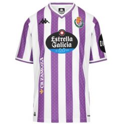 Koszulka domowa Real Valladolid 2026. Białe t-shirty sportowe męskie Kappa, bez ramiączek, do piłki nożnej. Za 442.00 zł.