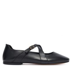 Baleriny Tommy Hilfiger. Czarne baleriny damskie Tommy Hilfiger, bez wzorów, bez obcasa. Za 529.99 zł.
