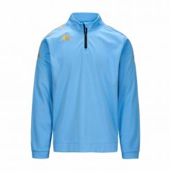 Kurtka z dresu Kappa Gassolo. Niebieskie kurtki treningowe męskie Kappa, bez wzorów, z dresówki, do piłki nożnej. W wyprzedaży za 170.00 zł.